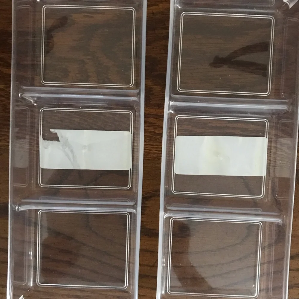 Two 3-section drawer dividers. 4.4” x 11.5” x 1 5/8”H. Clear acrylic